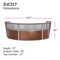 Linea Italia Curved Reception Desk 3 Units, Clear Panel, 143 inW x 71 inD, Cherry ZUC317 - alternate 7